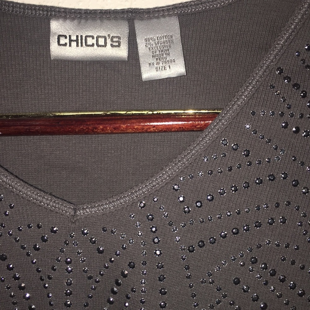 Chico’s jeweled tee - Picture 3 of 3